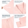 image:imageWiWi Viscose from Bamboo Womens Pajamas Set Super Soft Button Down Top and Pants Sleepwear Cooling Pjs S3XAcream Pink