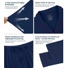 image:imageWiWi Viscose from Bamboo Womens Pajamas Set Super Soft Button Down Top and Pants Sleepwear Cooling Pjs S3XAdark Blue