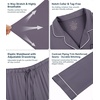 image:imageWiWi Viscose from Bamboo Womens Pajamas Set Super Soft Button Down Top and Pants Sleepwear Cooling Pjs S3XAdark Grey