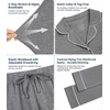 image:imageWiWi Viscose from Bamboo Womens Pajamas Set Super Soft Button Down Top and Pants Sleepwear Cooling Pjs S3XAdark Heather Grey