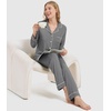 image:imageWiWi Viscose from Bamboo Womens Pajamas Set Super Soft Button Down Top and Pants Sleepwear Cooling Pjs S3XAdark Heather Grey