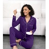 image:imageWiWi Viscose from Bamboo Womens Pajamas Set Super Soft Button Down Top and Pants Sleepwear Cooling Pjs S3XAdark Purple