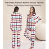 image:imageWiWi Viscose from Bamboo Womens Pajamas Set Super Soft Button Down Top and Pants Sleepwear Cooling Pjs S3XAgreen Plaid