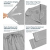 image:imageWiWi Viscose from Bamboo Womens Pajamas Set Super Soft Button Down Top and Pants Sleepwear Cooling Pjs S3XAheather Grey