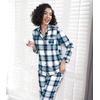image:imageWiWi Viscose from Bamboo Womens Pajamas Set Super Soft Button Down Top and Pants Sleepwear Cooling Pjs S3XAnavyGreen Plaid