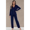 image:imageWiWi Viscose from Bamboo Womens Pajamas Set Super Soft Button Down Top and Pants Sleepwear Cooling Pjs S3XAnavyPink