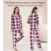 image:imageWiWi Viscose from Bamboo Womens Pajamas Set Super Soft Button Down Top and Pants Sleepwear Cooling Pjs S3XAnavyRed Plaid