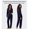image:imageWiWi Viscose from Bamboo Womens Pajamas Set Super Soft Button Down Top and Pants Sleepwear Cooling Pjs S3XAnavyWhite Dots