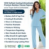 image:imageWiWi Viscose from Bamboo Womens Pajamas Set Super Soft Button Down Top and Pants Sleepwear Cooling Pjs S3XApale Blue