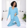 image:imageWiWi Viscose from Bamboo Womens Pajamas Set Super Soft Button Down Top and Pants Sleepwear Cooling Pjs S3XApale Blue