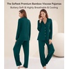 image:imageWiWi Viscose from Bamboo Womens Pajamas Set Super Soft Button Down Top and Pants Sleepwear Cooling Pjs S3XApeacock Green