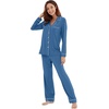 image:imageWiWi Viscose from Bamboo Womens Pajamas Set Super Soft Button Down Top and Pants Sleepwear Cooling Pjs S3XAprussian Blue