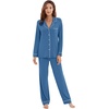 image:imageWiWi Viscose from Bamboo Womens Pajamas Set Super Soft Button Down Top and Pants Sleepwear Cooling Pjs S3XAprussian Blue