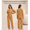 image:imageWiWi Viscose from Bamboo Womens Pajamas Set Super Soft Button Down Top and Pants Sleepwear Cooling Pjs S3XApumpkin Spider on Orange