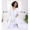 image:imageWiWi Viscose from Bamboo Womens Pajamas Set Super Soft Button Down Top and Pants Sleepwear Cooling Pjs S3XApure White