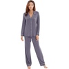 image:imageWiWi Viscose from Bamboo Womens Pajamas Set Super Soft Button Down Top and Pants Sleepwear Cooling Pjs S3XApurplish Grey