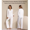 image:imageWiWi Viscose from Bamboo Womens Pajamas Set Super Soft Button Down Top and Pants Sleepwear Cooling Pjs S3XAraw White