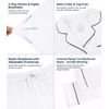 image:imageWiWi Viscose from Bamboo Womens Pajamas Set Super Soft Button Down Top and Pants Sleepwear Cooling Pjs S3XAraw White