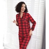 image:imageWiWi Viscose from Bamboo Womens Pajamas Set Super Soft Button Down Top and Pants Sleepwear Cooling Pjs S3XAred Plaid
