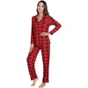 image:imageWiWi Viscose from Bamboo Womens Pajamas Set Super Soft Button Down Top and Pants Sleepwear Cooling Pjs S3XAred Plaid