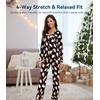 image:imageWiWi Viscose from Bamboo Womens Pajamas Set Super Soft Button Down Top and Pants Sleepwear Cooling Pjs S3XAsanta Claus on Black