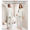 image:imageWiWi Viscose from Bamboo Womens Pajamas Set Super Soft Button Down Top and Pants Sleepwear Cooling Pjs S3XAski