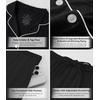 image:imageWiWi Viscose from Bamboo Womens Pajamas Set Super Soft Button Down Top and Pants Sleepwear Cooling Pjs S3XBblack