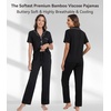 image:imageWiWi Viscose from Bamboo Womens Pajamas Set Super Soft Button Down Top and Pants Sleepwear Cooling Pjs S3XBblack