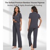 image:imageWiWi Viscose from Bamboo Womens Pajamas Set Super Soft Button Down Top and Pants Sleepwear Cooling Pjs S3XBcharcoal