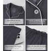 image:imageWiWi Viscose from Bamboo Womens Pajamas Set Super Soft Button Down Top and Pants Sleepwear Cooling Pjs S3XBcharcoal