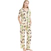 image:imageWiWi Viscose from Bamboo Womens Pajamas Set Super Soft Button Down Top and Pants Sleepwear Cooling Pjs S3XBdog and Cactus
