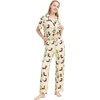 image:imageWiWi Viscose from Bamboo Womens Pajamas Set Super Soft Button Down Top and Pants Sleepwear Cooling Pjs S3XBdog and Cactus