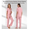 image:imageWiWi Viscose from Bamboo Womens Pajamas Set Super Soft Button Down Top and Pants Sleepwear Cooling Pjs S3XBdusty Pink