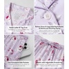 image:imageWiWi Viscose from Bamboo Womens Pajamas Set Super Soft Button Down Top and Pants Sleepwear Cooling Pjs S3XBgreyPeony