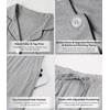 image:imageWiWi Viscose from Bamboo Womens Pajamas Set Super Soft Button Down Top and Pants Sleepwear Cooling Pjs S3XBheather Grey