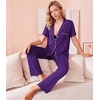 image:imageWiWi Viscose from Bamboo Womens Pajamas Set Super Soft Button Down Top and Pants Sleepwear Cooling Pjs S3XBlilac
