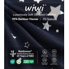 image:imageWiWi Viscose from Bamboo Womens Pajamas Set Super Soft Button Down Top and Pants Sleepwear Cooling Pjs S3XBnavy Stars