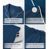 image:imageWiWi Viscose from Bamboo Womens Pajamas Set Super Soft Button Down Top and Pants Sleepwear Cooling Pjs S3XBpeacock Blue