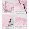 image:imageWiWi Viscose from Bamboo Womens Pajamas Set Super Soft Button Down Top and Pants Sleepwear Cooling Pjs S3XBpink