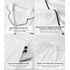 image:imageWiWi Viscose from Bamboo Womens Pajamas Set Super Soft Button Down Top and Pants Sleepwear Cooling Pjs S3XBpure White