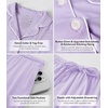 image:imageWiWi Viscose from Bamboo Womens Pajamas Set Super Soft Button Down Top and Pants Sleepwear Cooling Pjs S3XBtaro Purple