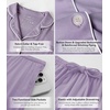 image:imageWiWi Viscose from Bamboo Womens Pajamas Set Super Soft Button Down Top and Pants Sleepwear Cooling Pjs S3XBviolet