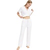 image:imageWiWi Viscose from Bamboo Womens Pajamas Set Super Soft Button Down Top and Pants Sleepwear Cooling Pjs S3XBwhiteBlack Dots
