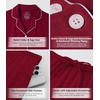 image:imageWiWi Viscose from Bamboo Womens Pajamas Set Super Soft Button Down Top and Pants Sleepwear Cooling Pjs S3XBwine Red