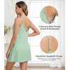 image:imageWiWi Women Cotton Sexy Lace Slip Nightgowns Spaghetti Strap Sleeveless Summer Sleep Dress Chemise lingerie sleepwear SXXLAbean Green