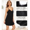 image:imageWiWi Women Cotton Sexy Lace Slip Nightgowns Spaghetti Strap Sleeveless Summer Sleep Dress Chemise lingerie sleepwear SXXLAblack
