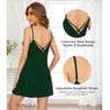 image:imageWiWi Women Cotton Sexy Lace Slip Nightgowns Spaghetti Strap Sleeveless Summer Sleep Dress Chemise lingerie sleepwear SXXLAdark Green
