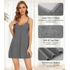 image:imageWiWi Women Cotton Sexy Lace Slip Nightgowns Spaghetti Strap Sleeveless Summer Sleep Dress Chemise lingerie sleepwear SXXLAdark Heather Grey