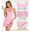 image:imageWiWi Women Cotton Sexy Lace Slip Nightgowns Spaghetti Strap Sleeveless Summer Sleep Dress Chemise lingerie sleepwear SXXLArose Pink