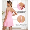 image:imageWiWi Women Cotton Sexy Lace Slip Nightgowns Spaghetti Strap Sleeveless Summer Sleep Dress Chemise lingerie sleepwear SXXLArose Pink
